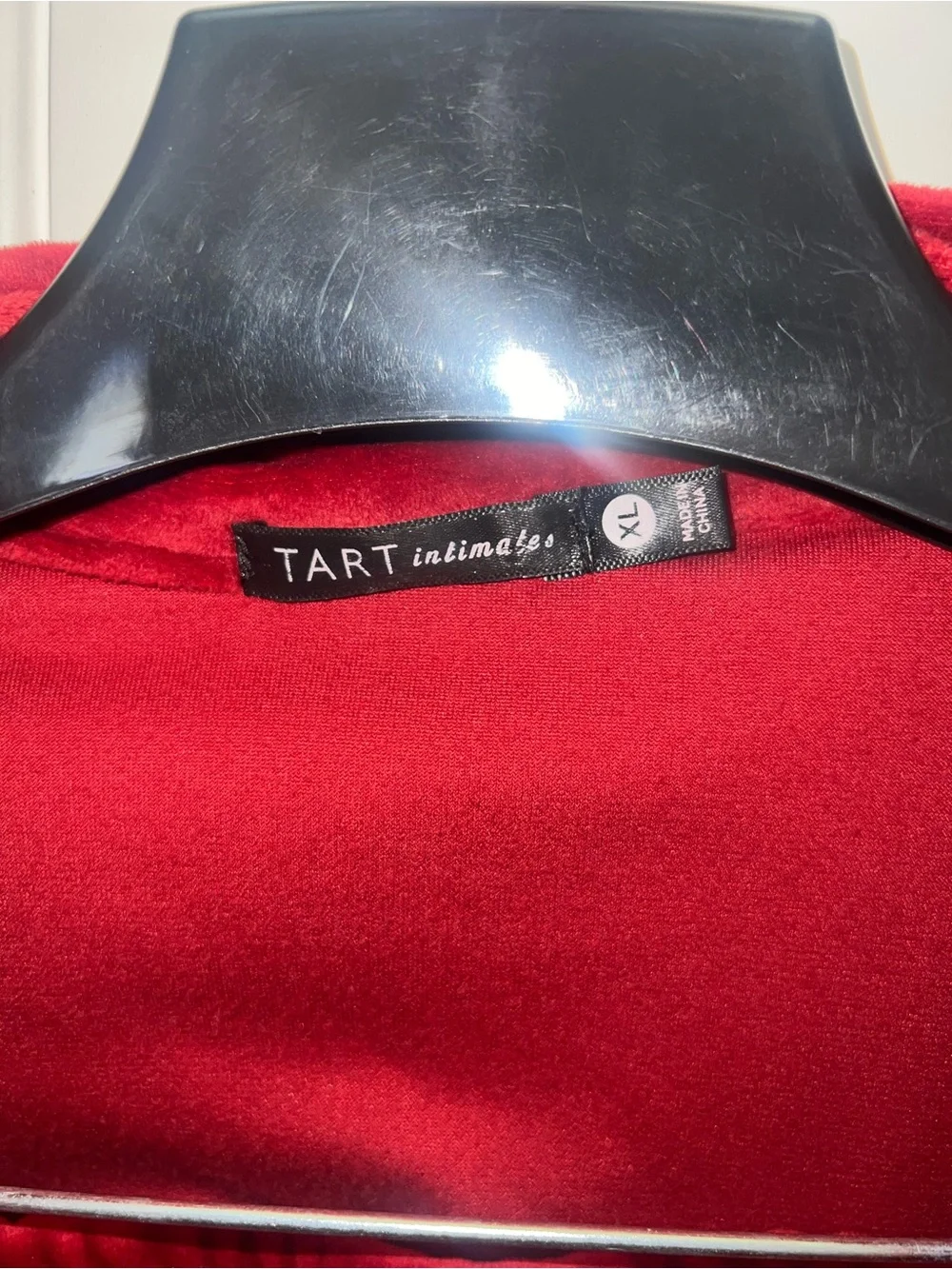 Tart Intimates 2 PC Red/Maroon Velvet Short Pajama Set Sz XL